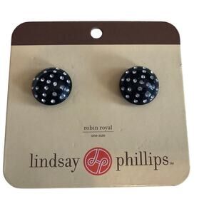 Lindsay Phillips Shoe Snaps Interchangeable Black Crystal Sparkle Charms Sandals